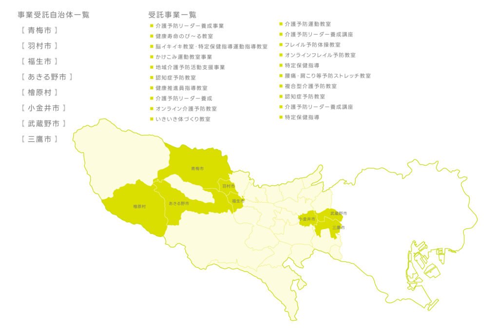 自治体向け介護予防教室の実施状況図